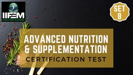 certificate exam advanced nutrition supplementation set b